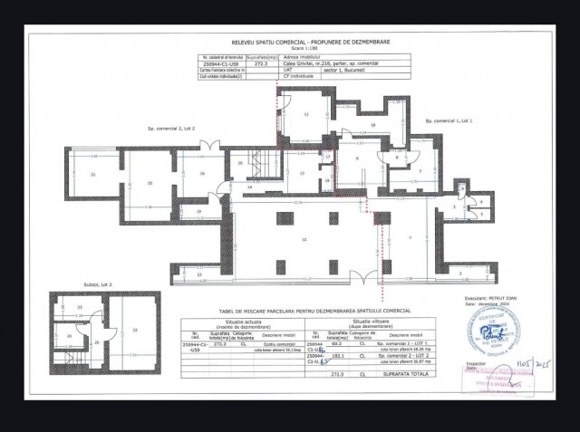 Inchiriez spatiu comercial, 272mp, Calea Grivitei, 22euro mp
